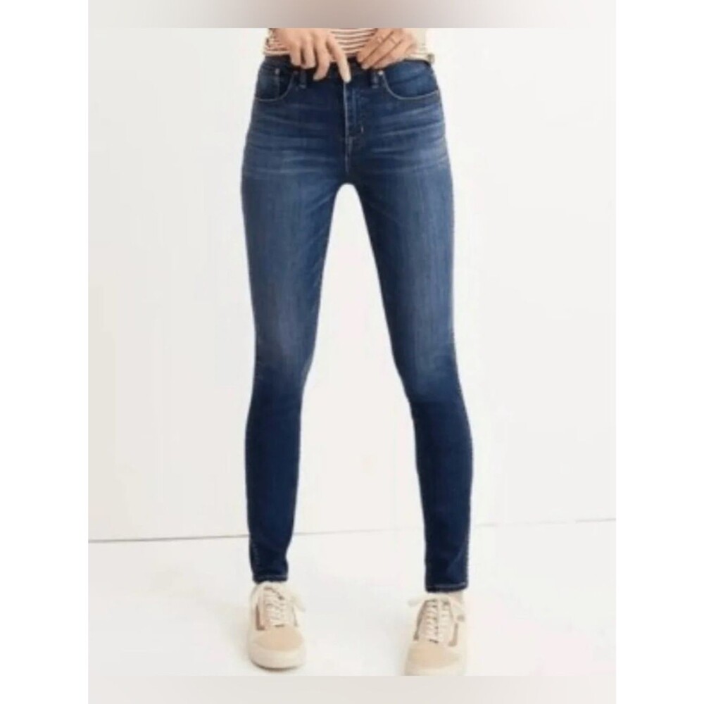 Madewell 10” High Rise Skinny Jeans Dark Wash Size 25 Stretch Denim